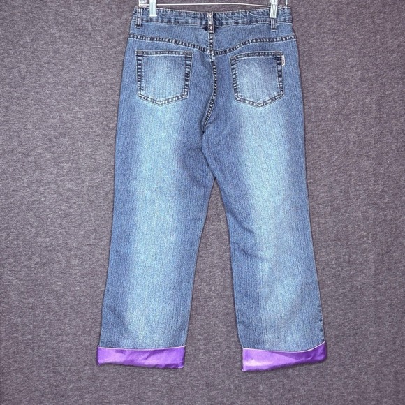 Vintage Daniel Original Design Floral Hand-Painted Embellished Jeans Womens 9/10 - Picture 6 of 12